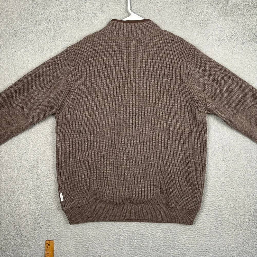 NEW L.L. Bean Sweater Mens XL Tall  Windstopper Dark Cinder Merino Lambswool